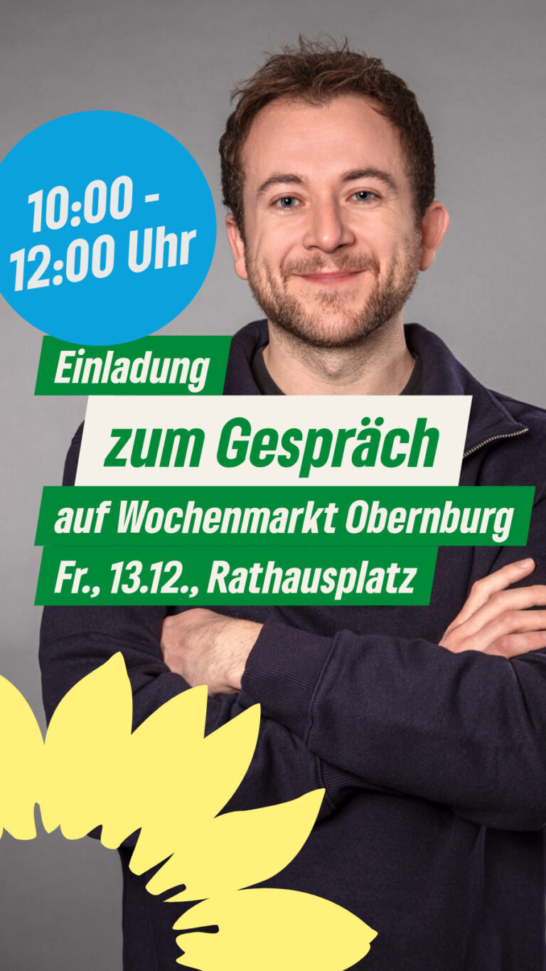 Freitag, 13.12. Gespräche auf dem Wochenmarkt in Obernburg