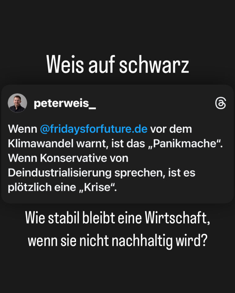 Weis auf schwarz: Klimawandel & Wirtschaft