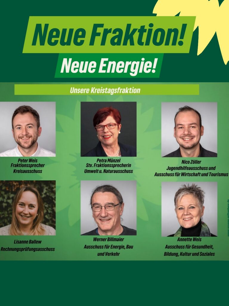Grüne Fraktion startet mit klarer Haltung in den neuen Kreistag
